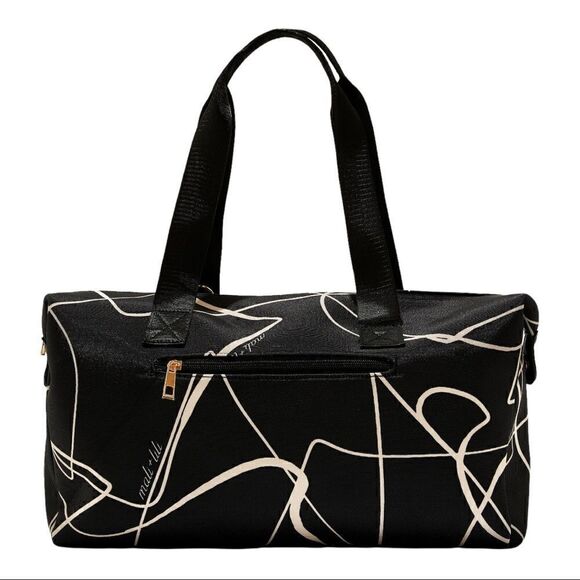 Mali + Lili Weekender Bag in Black Abstract - Picture 3 of 12